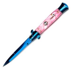 Pink Handle Stiletto Knife