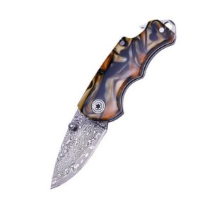 Damascus folding knife high hardness pocket knife box opening knife